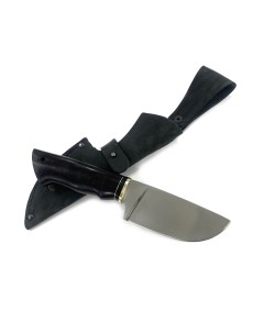 Нож Шкуросъемный вогнутая линза сталь 95Х18 черный граб Lemax