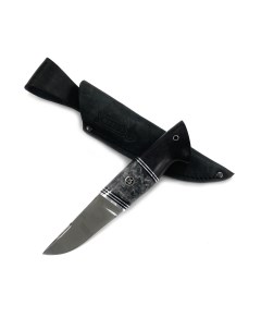 Нож Засапожный малый сталь 110Х18 черный граб акрил Lemax
