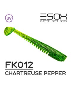 Силиконовая приманка Awanura 89 мм цвет fk012 Chartreuse Pepper 6 шт Esox