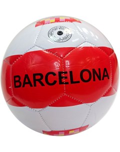 Футбольный мяч Barcelon размер 5 белый красный Sportex