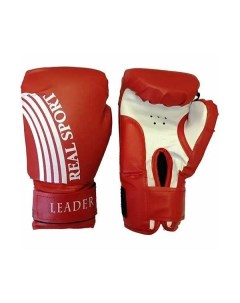 Перчатки боксёрские Leader 12oz красный Real sport