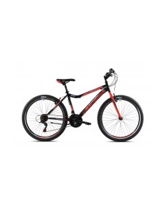 Велосипед MTB DIAVOLO DX 600 26 3 X 6 STEEL 17 чёрный красный 2024 Capriolo