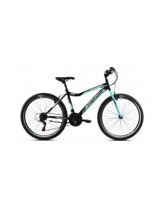 Велосипед MTB DIAVOLO DX 600 26 3 X 6 STEEL 17 чёрный бирюзовый 2024 Capriolo