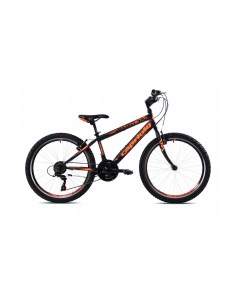Велосипед MTB RAPID 24 24 3 X 6 STEEL 13 чёрный оранжевый 2024 Capriolo