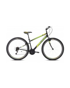 Велосипед MTB PASSION MAN 29 3 X 6 STEEL 16 чёрный жёлтый зелёный 2024 Capriolo