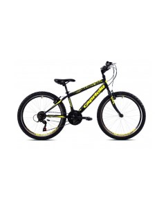 Велосипед MTB RAPID 24 24 3 X 6 STEEL 13 чёрный жёлтый 2024 Capriolo