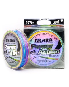 Шнур Power Action X 4 Multicolor 275 м 0 40 Akara