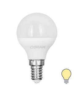 Лампа светодиодная шар 5Вт 470Лм E14 теплый белый свет Osram