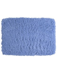 Коврик для ванной комнаты 60х90 см цвет синий Nobrand