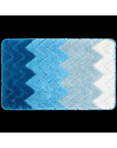 Коврик для ванной Deep 50x80 см цвет голубой Fixsen