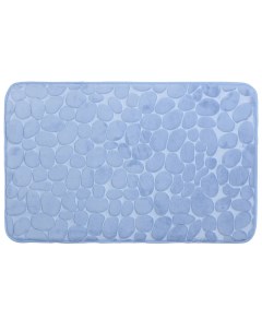 Коврик для ванной 80х50 см цвет голубой Grampus