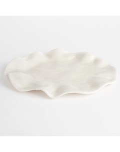 Блюдо 20x30 см керамика молочное Мятый эффект Crumple Kuchenland