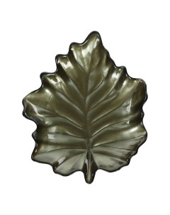 Блюдо сервировочное Leaves зеленый метал 21 5x18 5 см Ardacam