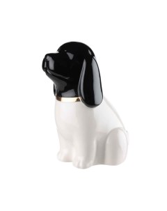 Статуэтка 12 см керамика черно белая Собака B W Kuchenland