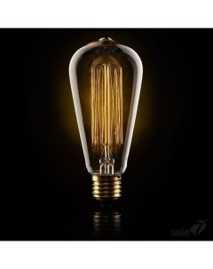 Лампа накаливания Эдисона E27 60 Вт теплый белый Danlamp