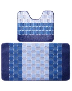 Комплект ковриков для ванны из 2 шт 50х80 50х40см голубой Banyolin