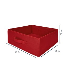 Короб KUB 31x31x15 см 14 4 л полипропилен цвет красный Spaceo