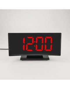 Часы электронные будильник термометр календарь красные цифры 17х95х42 см Nobrand