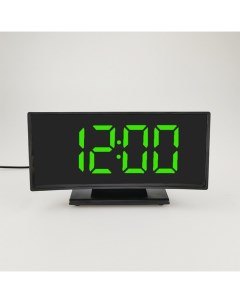 Часы электронные будильник термометр календарь зеленые цифры 17х95х42 см Nobrand
