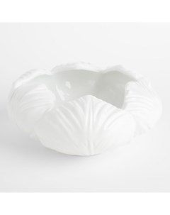 Ваза для фруктов 21x9 см керамика белая Тюльпан Tulip Kuchenland