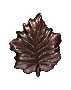 Блюдо сервировочное Leaves красный метал 31x24 см Ardacam