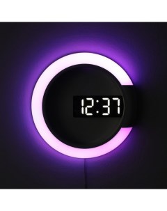 Часы электронные 7 режимов подсветки будильник термометр 305х35 см Nobrand