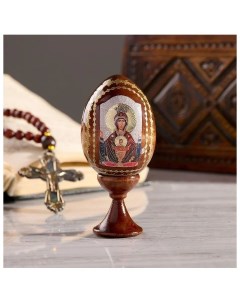 Сувенир Яйцо на подставке икона Божья Матерь Неупиваемая чаша Sima-land