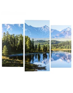 Модульная картина Пейзаж с озером и горами 2 25х50 30х60 см 60х80 см Nobrand