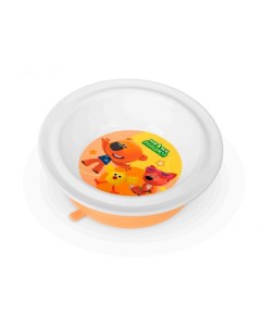 Тарелка глубокая Ми ми мишки на присоске детская 18 см оранжевая Бытпласт