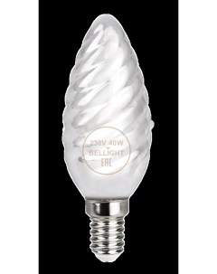 Лампа накаливания Belsvet свеча витая E14 40 Вт свет тёплый белый Bellight