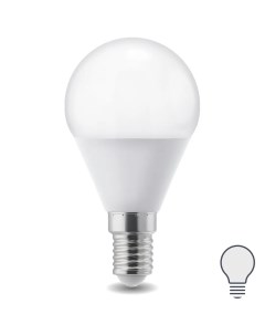 Лампа светодиодная E14 220 240 В 5 Вт шар матовая 400 лм нейтральный белый свет Nobrand