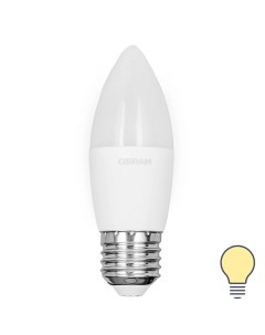 Лампа светодиодная свеча 9Вт 806Лм E27 теплый белый свет Osram