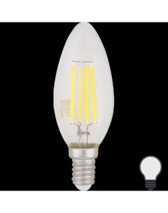 Лампа светодиодная Filament свеча Е14 5 Вт 450 Лм нейтральный белый свет Gauss