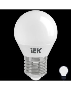Лампа светодиодная Шар G45 E27 7 Вт 230 В 4000 К свет холодный белый Iek