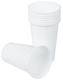 Одноразовый пластиковый стакан ООО Стандарт 200 мл белый 100 штук 8226 Комус