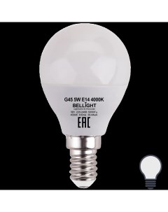 Лампа светодиодная Е14 шар 5 Вт 430 Лм нейтральный белый свет Bellight