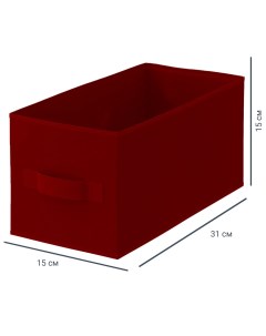 Короб KUB 15x15x31 см 6 9 л полипропилен цвет тёмно красный Spaceo