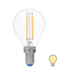 Лампа светодиодная филаментная Airdim форма шар E14 5 Вт 500 Лм свет тёплый Uniel