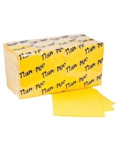 Салфетка бумажная желтая 1 сл 33х33 см 300 шт в упаковке Папирус
