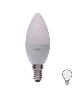 Лампа светодиодная Свеча E14 6 5 Вт 550 Лм свет холодный белый Osram