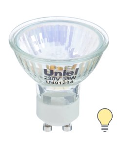 Лампа галогенная GU10 35 Вт 270 лм свет тёплый белый Uniel