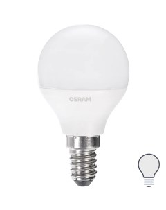 Лампа светодиодная Шар E14 6 5 Вт 550 Лм свет холодный белый Osram