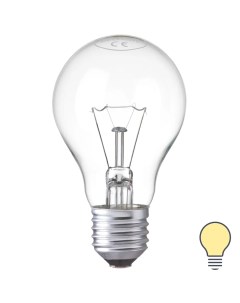 Лампа накаливания E27 40 Вт шар прозрачный тёплый белый свет Bellight