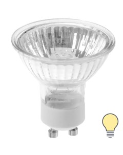 Лампа галогенная GU10 50 Вт свет тёплый белый Uniel