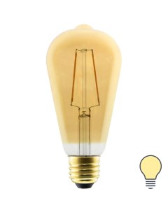 Лампа светодиодная филаментная Basic ST64 Golden E27 230 В 3 Вт груша прозрачная с Gauss