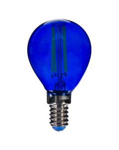Лампа светодиодная Color шар E14 5 Вт свет синий Uniel