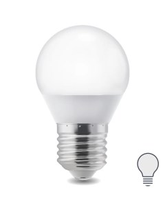 Лампа светодиодная E27 220 240 В 6 Вт шар матовая 600 лм нейтральный белый свет Nobrand