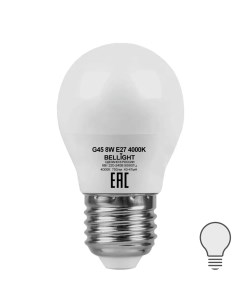 Лампа светодиодная E27 175 250 В 8 Вт шар 750 лм нейтральный белый цвет света Bellight