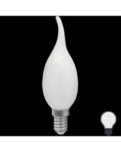 Лампа светодиодная Filament Milky Е14 9 Вт свеча на ветру нейтральный белый свет Gauss