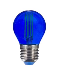 Лампа светодиодная Color шар E27 5 Вт свет синий Uniel